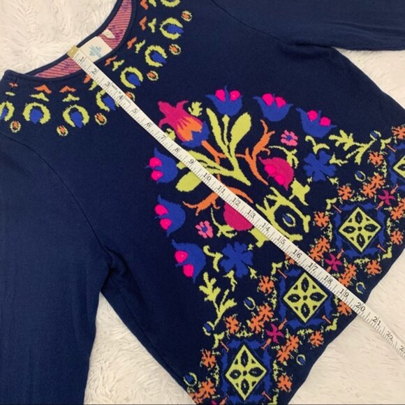 Anthropologie onogram loral ntarsia weater - Picture 14 of 16